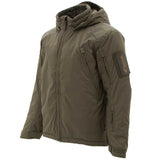 side angle of olive carinthia 5.0 mig jacket
