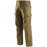 side angle of stoirm tactical coyote trousers