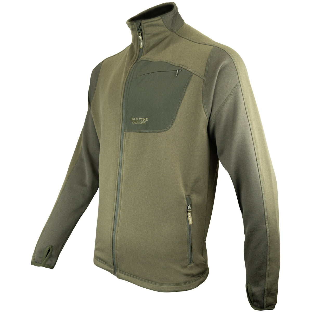 side pockets jack pyke ashcombe technical green fleece jacket