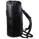 side view highlander tri laminated duffle bag black