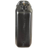 side view of black plastic 20l nato water container