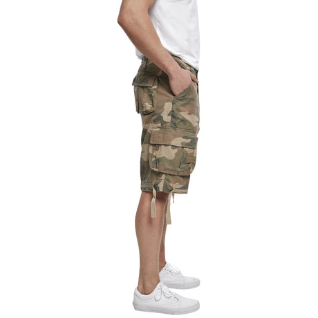 side view of brandit light woodland urban legend shorts