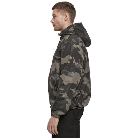 side view of brandit summer dark camo windbreaker
