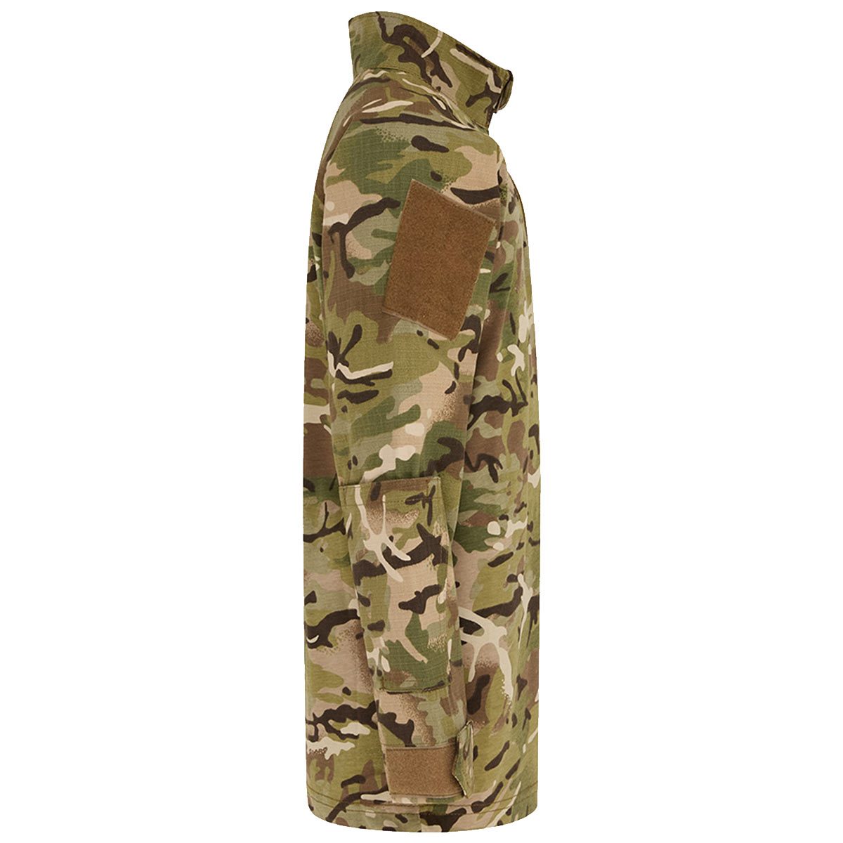 side view of btp camo kombat kids ubacs shirt