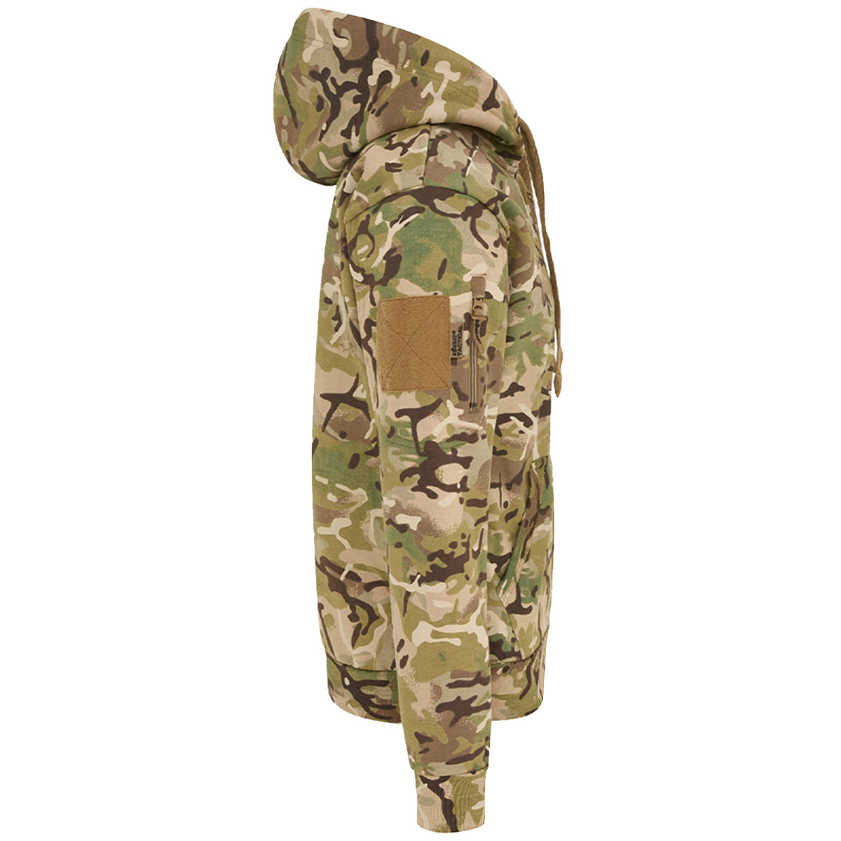 side view of btp camo kombat spec ops hoodie