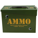 side view of kids kombat army style ammo tin