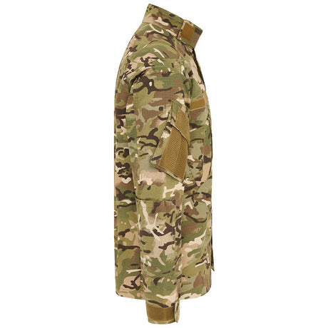 side view of kombat tactical btp camo acu assault shirt