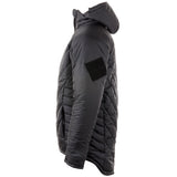 side view of snugpak sj12 insulated black jacket