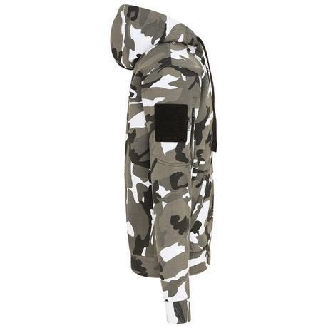 side view of urban camo kombat spec ops hoodie