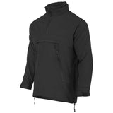 side view without hood of highlander halo tactical black smock
