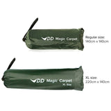 size comparison for dd olive green magic carpet