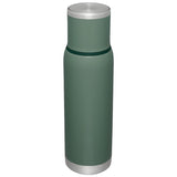 stainless steel stanley adventure to go 1l hammertone green bottle