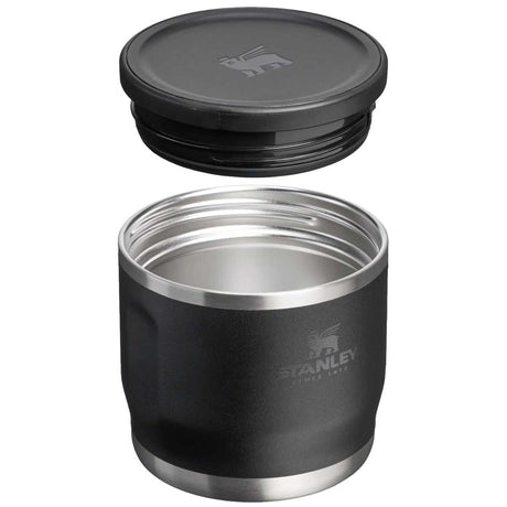 stanley adventure 350ml black go to food jar with screw lid