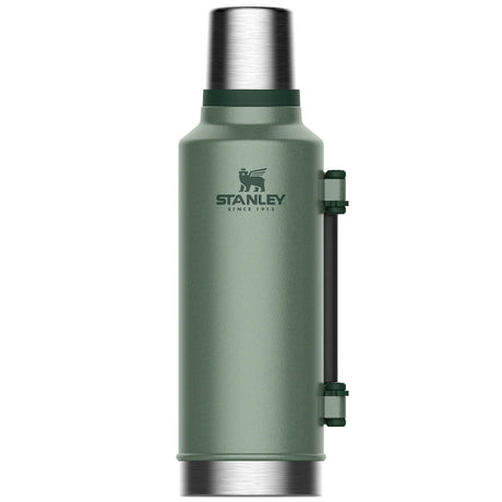 stanley classic legendary vacuum thermos flask 1.9l hammertone green folding handle