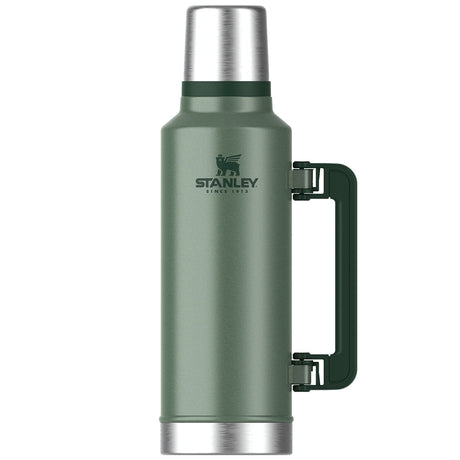 stanley classic legendary vacuum thermos flask 1.9l hammertone green with logo