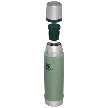 stanley classic legendary vacuum thermos flask 590ml hammertone green sealed lid mechanism