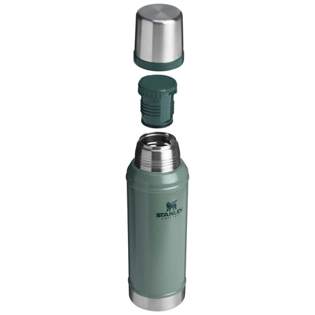 stanley classic legendary vacuum thermos flask 940ml hammertone green sealed lid mechanism