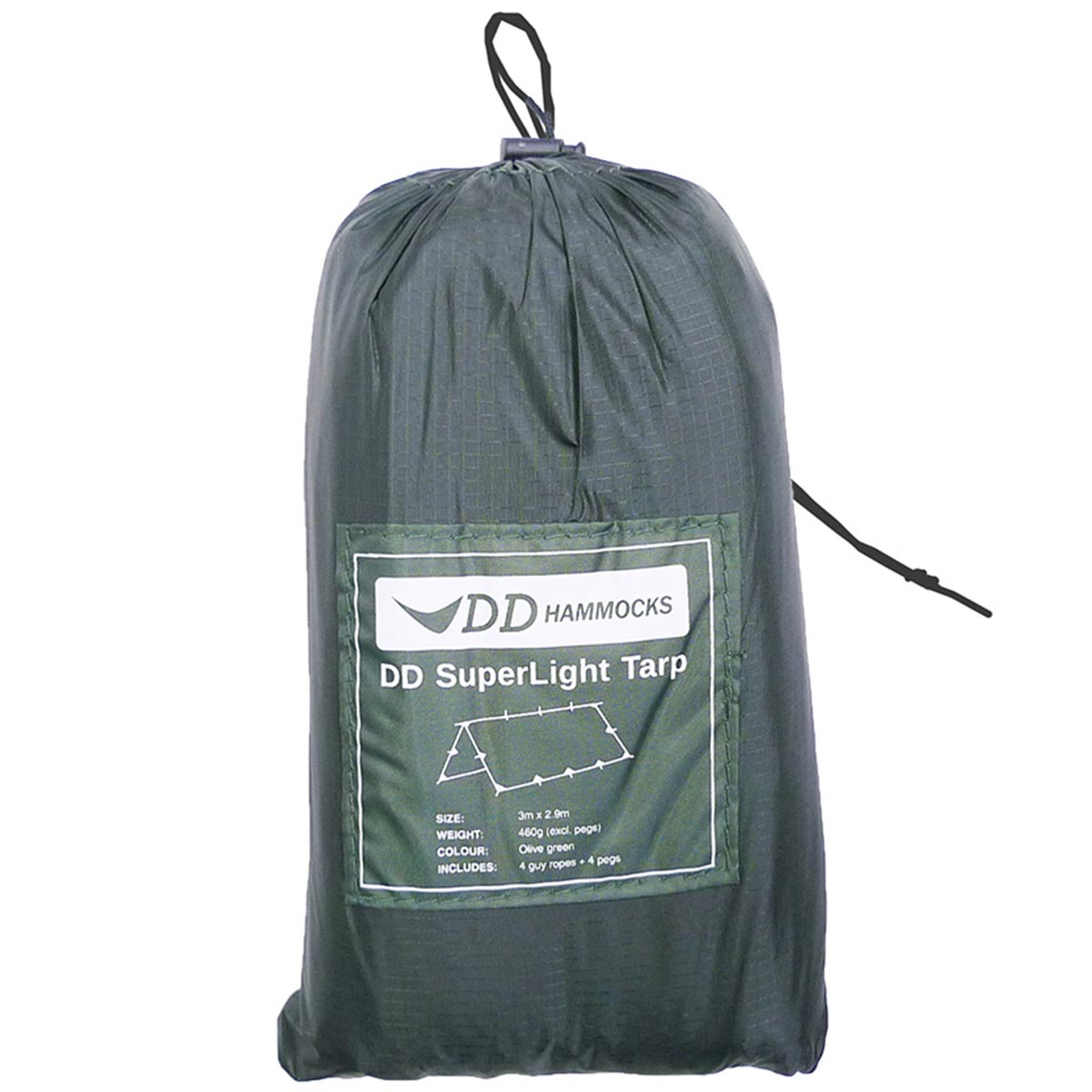 DD Hammocks Superlight Tarp Olive Green - 3m x 2.9m | Military Kit