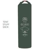 stuff sack highlander 1 person tent pine green