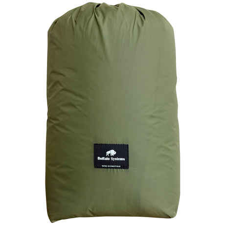 stuff sack of green buffalo systems field blanket