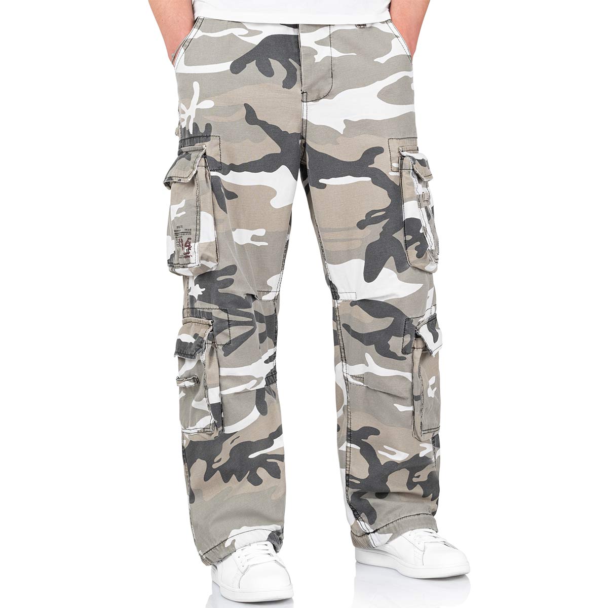 surplus airborne vintage cargo trousers urban camo