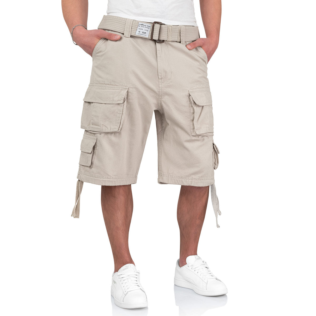 surplus raw vintage division shorts white