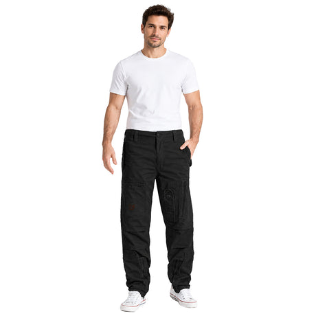 surplus raw vintage infantry cargo trousers black