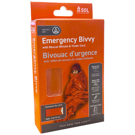 survive outdoors emergency bivvy orange
