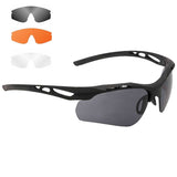 swiss eye attac tactical glasses black frame smoke orange clear lens