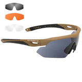 swiss eye nighthawk tactical glasses brown frame smoke orange clear lens