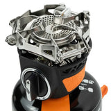 system burner with collapsed legs on jetboil black trailcook 1.2l