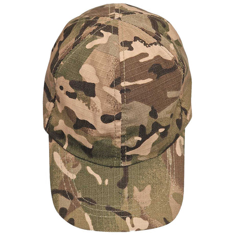 top front angle of kombat btp camouflage kids baseball cap
