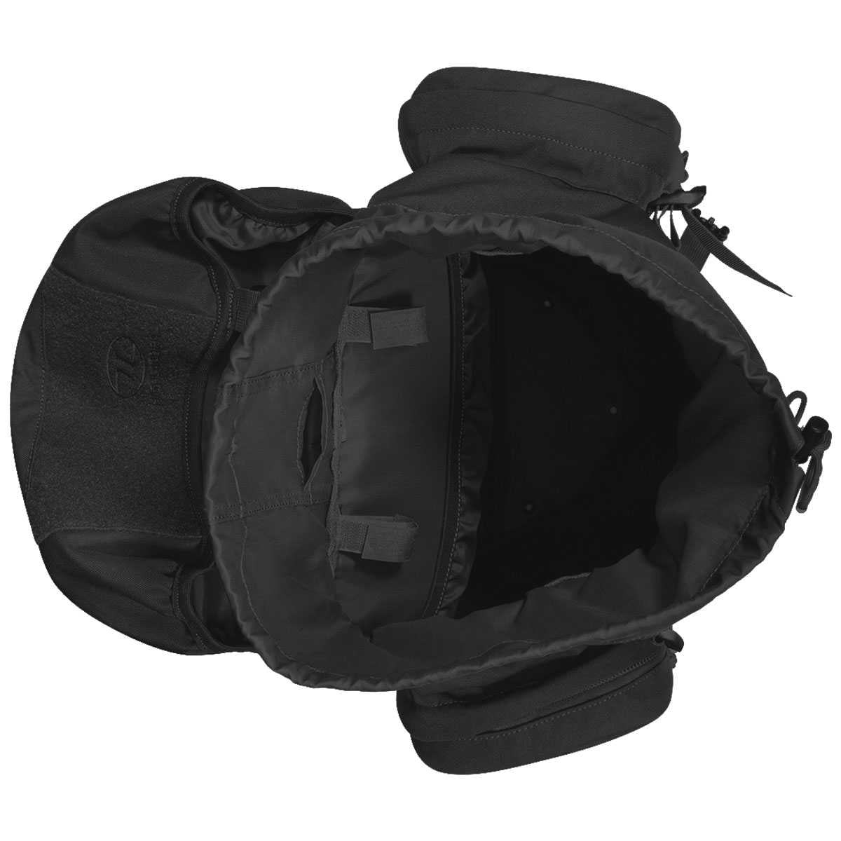 top loading highlander forces elite 44l black pack