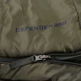 two way anti snag zip on highlander defender 250 ranger green sleeping bag