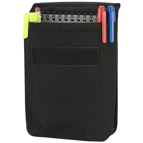 velcro closure of black viper notebook pouch