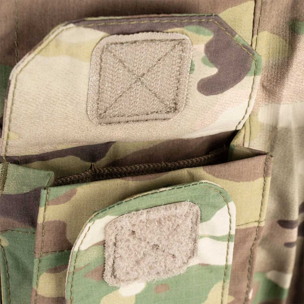 velcro pocket closures on multicam keela mk6 waterproof jacket