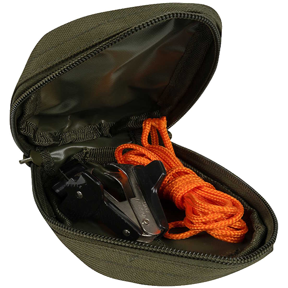viper green lazer small molle utility pouch with clamshell opening