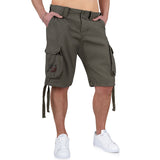 waist detail on olive surplus rv airborne vintage shorts