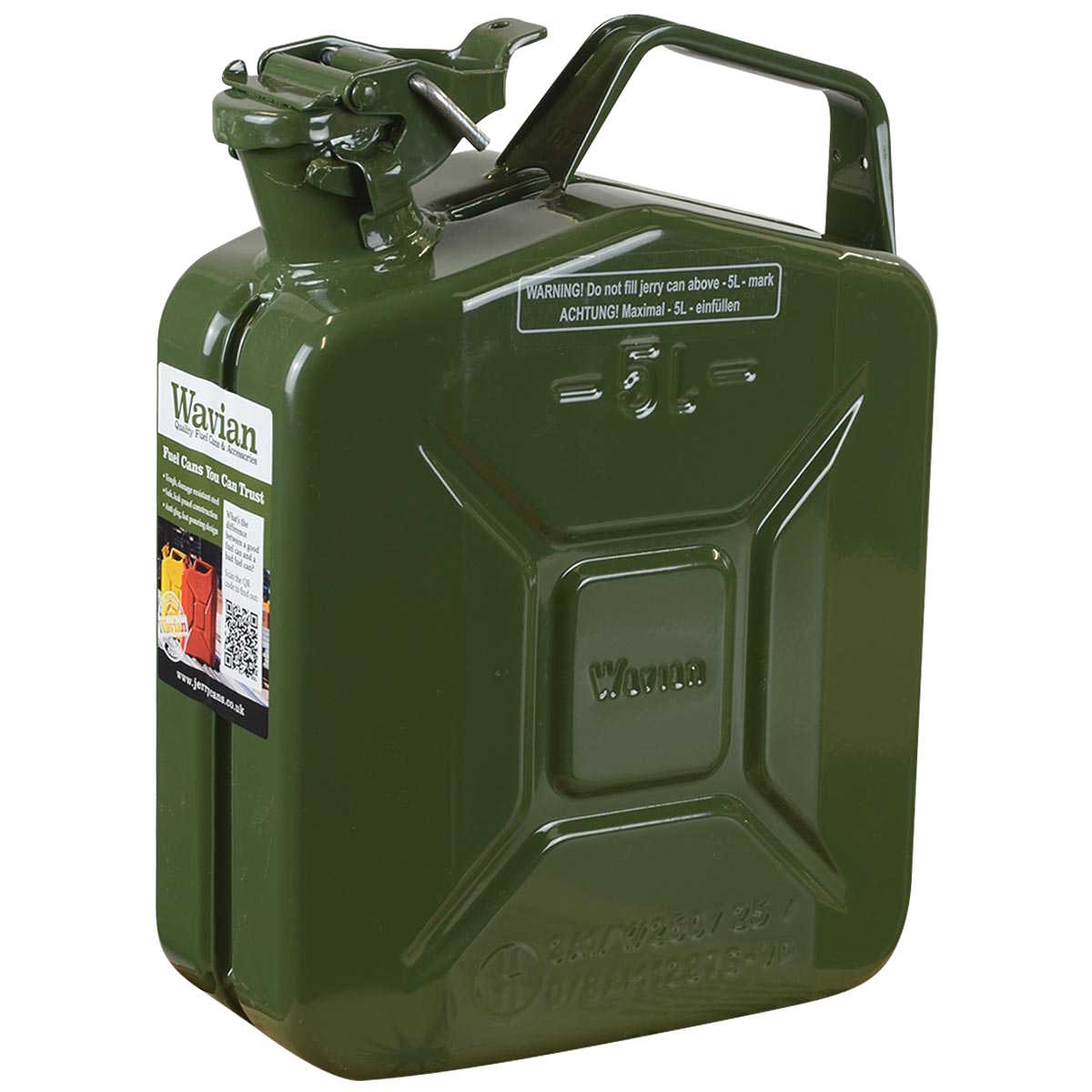 Wavian NATO Steel Jerry Can 5L Khaki Green - Free Delivery