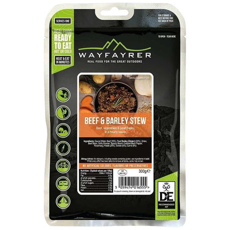 wayfayrer beef barley stew ready to eat meal