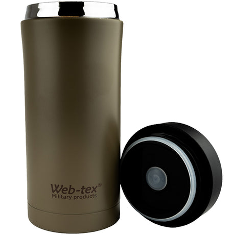 web tex open coyote ammo pouch flask stainless steel