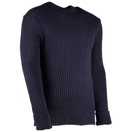 wellbeck woolly pully crew neck jumper no patches navy