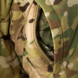 zipped arm pocket of snugpak tomahawk multicam cold weather jacket