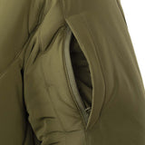 zipped arm pocket of snugpak tomahawk olive cold weather jacket