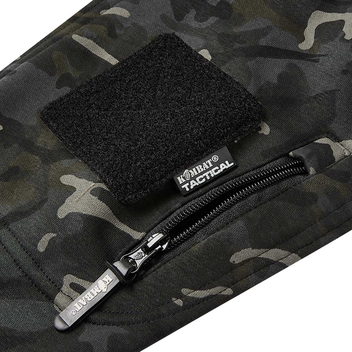 zipped arm pocket on kombat black btp spec ops hoodie