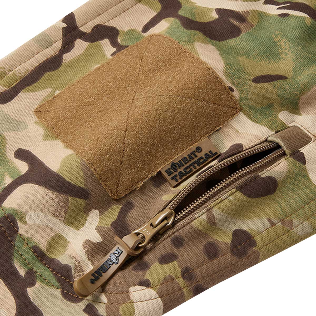 zipped arm pocket on kombat btp camo spec ops hoodie