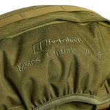 zipped lid pocket of cedar green berghaus mmps centurio iii 45l rucksack