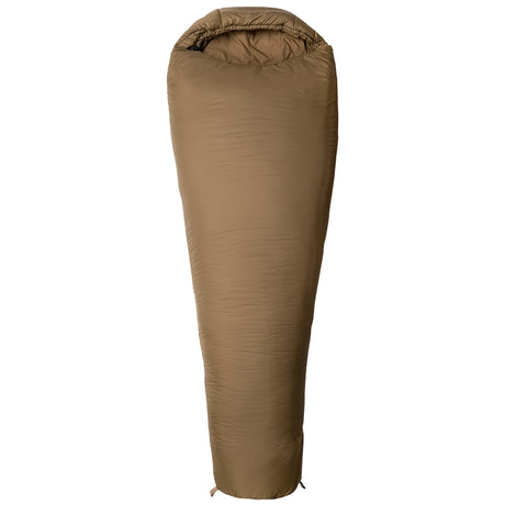 zipped up coyote tan snugpak softie 9 sleeping bag