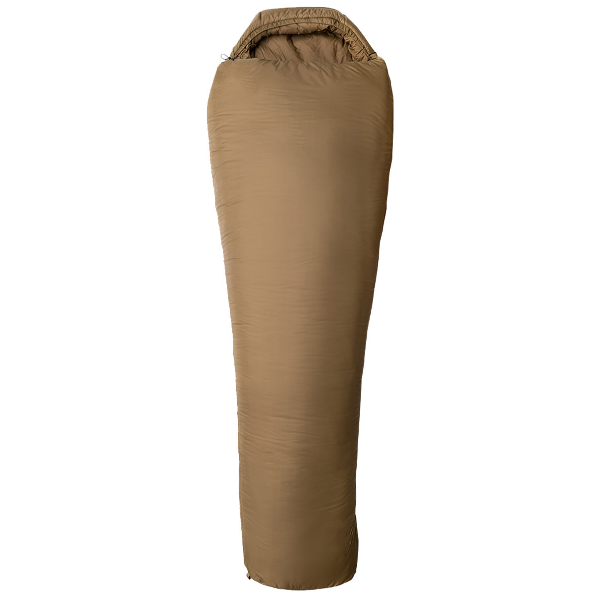 zipped up coyote tan snugpak softie 15 sleeping bag