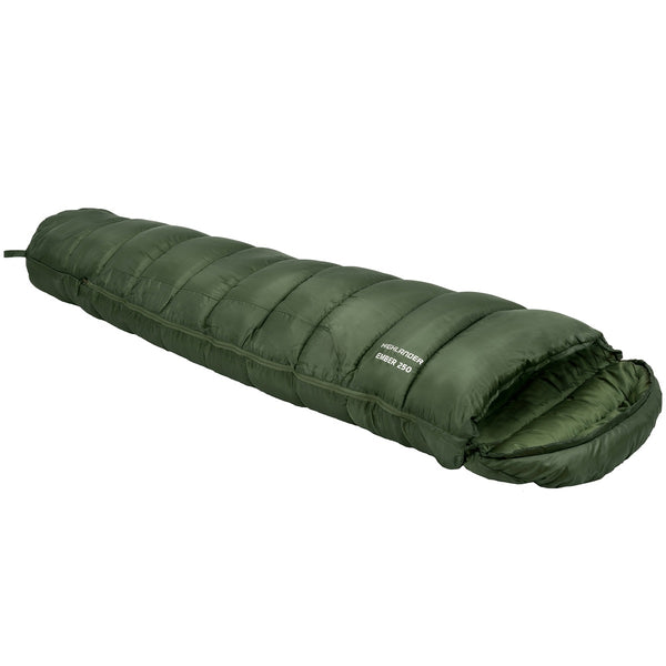 Highlander Phoenix Ember 250 Mummy Sleeping Bag Green - Military Kit